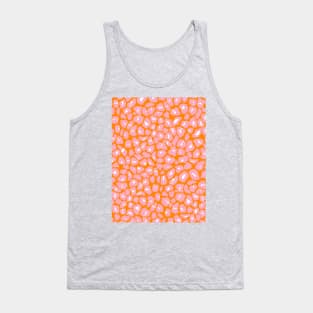 Orange and Pink Leopard Spots Print Tank Top